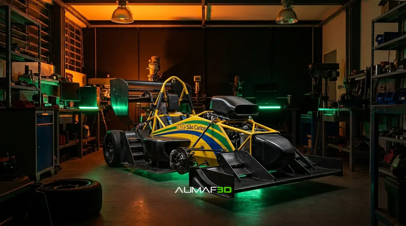 Capa do artigo: Parceria de Sucesso: AUMAF 3D e Equipe de Fórmula SAE da USP São Carlos